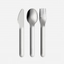 Cada Set cubiertos infantiles Zoku incluye: cuchara, cuchillo y tenedor