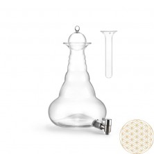 Jarra Beauty 5L Flor Vida Oro con grifo Nature's Design con depósito de vidrio