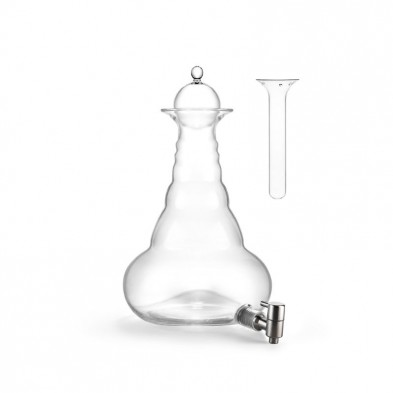 Jarra Beauty 5L Básica con grifo de acero inoxidable y depósito para gemas de Nature's Design