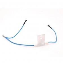 Cable azul con Fusible Megahome, con soporte metálico y conectores; ideal para servicio técnico.