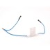 Cable azul con Fusible Megahome, con soporte metálico y conectores; ideal para servicio técnico.