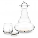 Set Jarra Alladin 2 Vasos Mythos Flor Vida Oro Nature's Design sobre fondo blanco