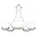 Set Jarra Alladin 4 Vasos Mythos Flor Vida Oro Nature's Design sobre fondo blanco