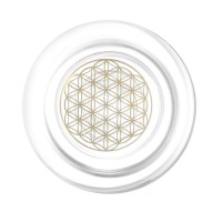Base de la jarra alladin de la flor de la vida en oro de 24 quilates