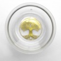 Detalle ampliado del fondo del Vaso Mythos Árbol de la Vida en oro de la marca Nature's Design