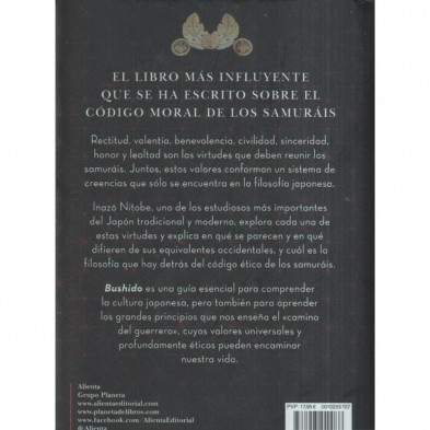 contraportada del libro Bushido de Inazo Nitobe