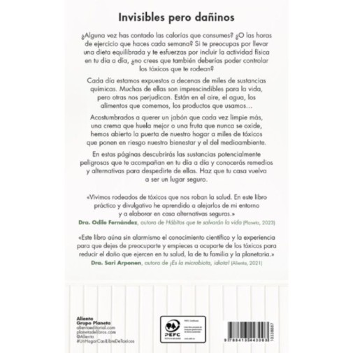 Contraportada del libro: Un hogar (casi) libre de toxicos Eva Liljeström