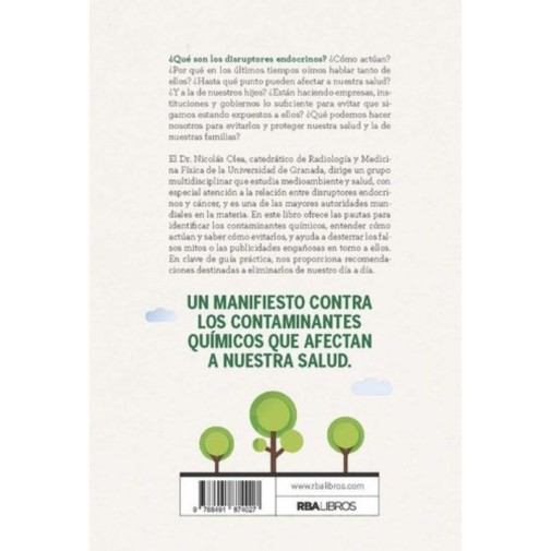 Contraportada del libro Portada nueva del libro Libérate de Tóxicos Dr. Nicolás Olea