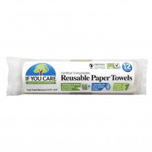 Rollo de 12 bayetas de cocina reutilizables de If You Care en packaging PLA transparente biodegradable