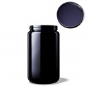 Tarro de boca ancha Saturn 400 ml Miron VioletGlass con tapa abierta y vista a su interior