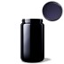 Tarro de boca ancha Saturn 400 ml Miron VioletGlass con tapa abierta y vista a su interior