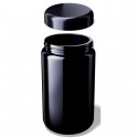 Tarro de boca ancha Saturn 400 ml Miron VioletGlass con tapa abierta