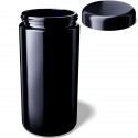 Tarro de boca ancha Saturn 1L Miron VioletGlass con la tapa abierta