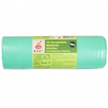 Saco de basura grande 100L La Droguerie Ecologique de color verde