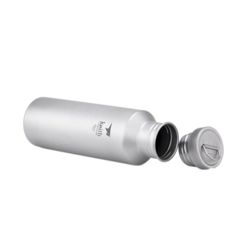 Botella de titanio Sport 700 ml Keith en posición horizontal