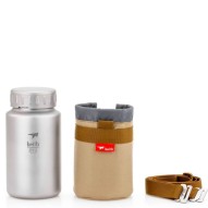 Botella de titanio Sport grande 900 ml Keith con bolsito acolchado