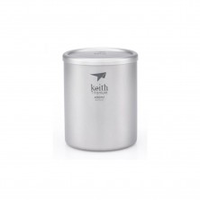 Taza de titanio doble pared y tapa 450 ml Keith
