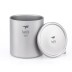 Taza de titanio doble pared y tapa 600 ml Keith sin la tapa
