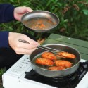 Cocinando alitas de pollo en la Sartén de titanio mango plegable Keith