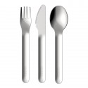 Cada Set cubiertos infantiles Zoku incluye: cuchara, cuchillo y tenedor