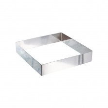 Molde cuadrado acero inoxidable 20 cm Lacor vista lateral