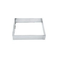Molde cuadrado acero inoxidable 20 cm Lacor vista frontal