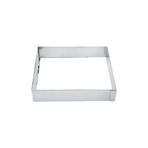 Molde cuadrado acero inoxidable 20 cm Lacor vista frontal