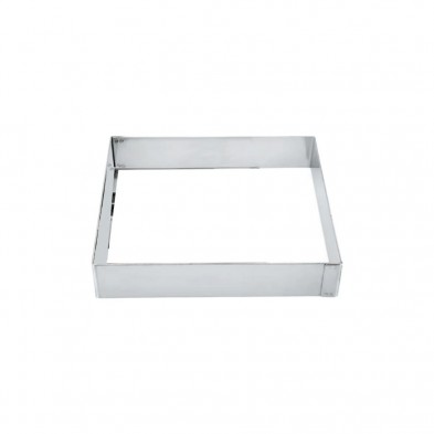 Molde cuadrado acero inoxidable 20 cm Lacor vista frontal