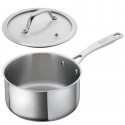 Cazo de acero inoxidable 18/10 y tapa de vidrio con salida de vapor gama ALLROUND de Kuhn Rikon de 1,5 litros