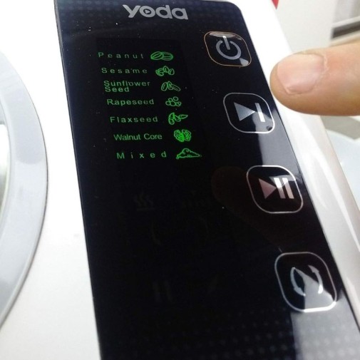 Panel de control del Extractor de aceite vegetal Yoda