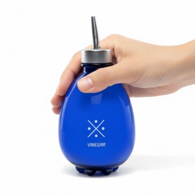 Vinagrera vitbot con la palabra VINEGAR y con el vertidor de acero inoxidable