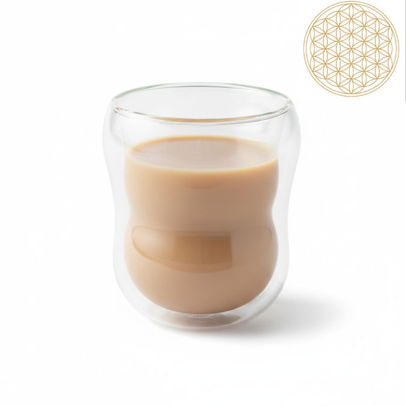 Vaso doble pared borosilicato Flor Vida Nature's Design