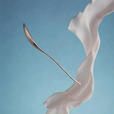 Vista lateral de la Cuchara titanio pequeña Keith