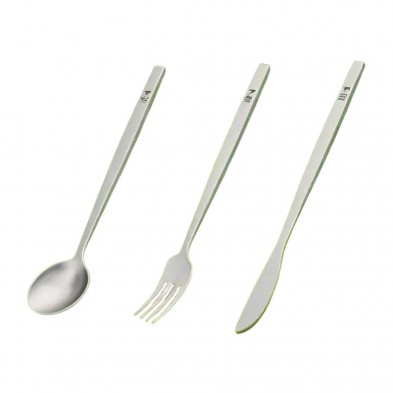 Conjunto de cubiertos titanio Keith inclinados Conjunto de cubiertos titanio Keith inclinados