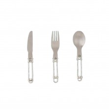 Set de cubiertos titanio plegables keith