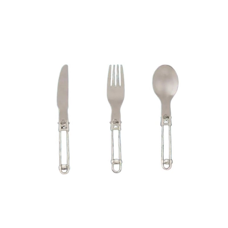 Set de cubiertos titanio plegables keith