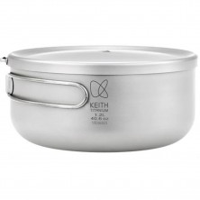 Lunch box de titanio 1200 ml Keith con el mango plegado