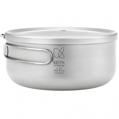 Lunch box de titanio 1200 ml Keith con el mango plegado