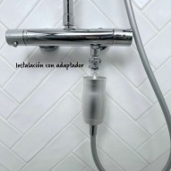 Adaptador Acala Quell Duschwohl instalado con adaptador