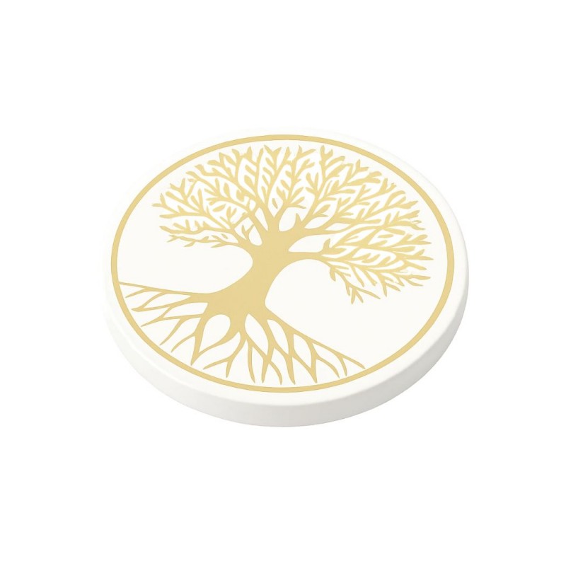 Posavasos vitalizador de piedra con Árbol de la Vida