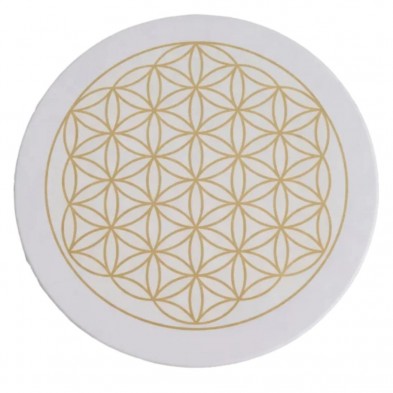 Plato bandeja de piedra natural Flor de la Vida