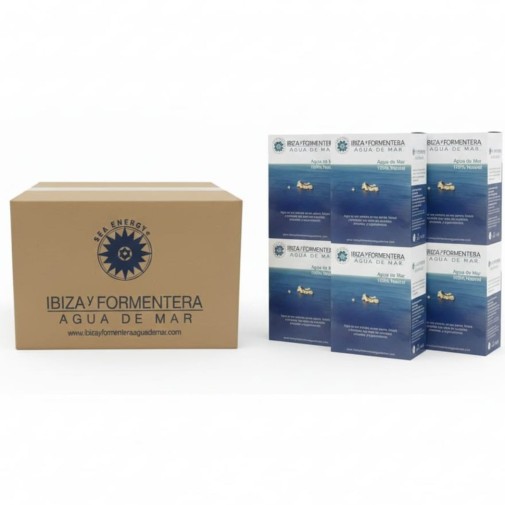 Caja de 6 unidades de Ibiza y Formentera agua de mar microfiltrada de 3 L