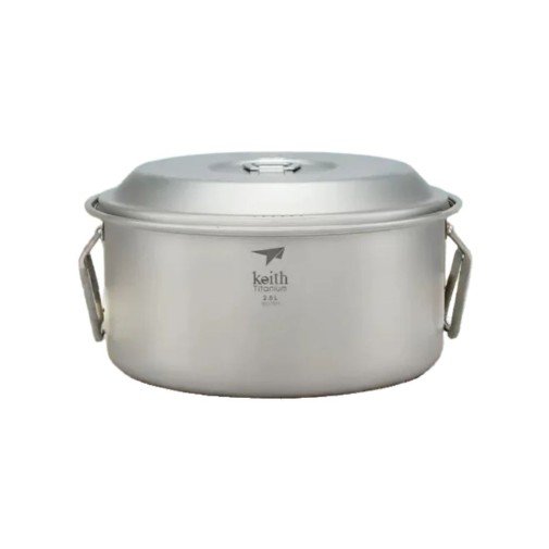 Olla de titanio 2500 ml Keith con las asas plegadas