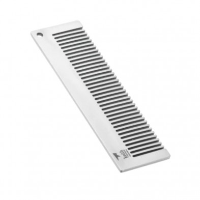 Peine de titanio Keith vista frontal incluinada para el detalle de sus púas