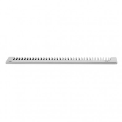 Peine de titanio Keith vista horizontal de su grosor fino