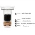Esquema de elementos filtrantes dentro del Filtro de vidrio AcalaQuell Mini 5L