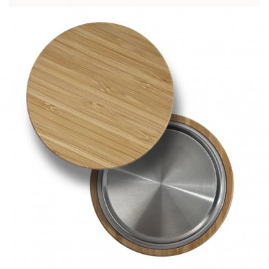 Tpadera de bambu y acero inoxidable de la Jarra con filtro de vidrio Mira AcalaQuell