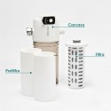Todo lo que incluye el Filtro de ducha Alkanatur recambiable 50.000L