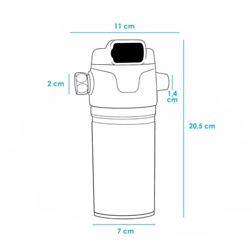 Dimensiones del Filtro de ducha Alkanatur