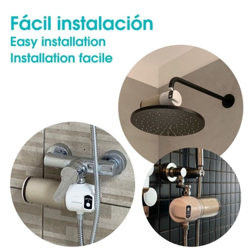 Opciones de instalación del Filtro de ducha Alkanatur recambiable 50.000L